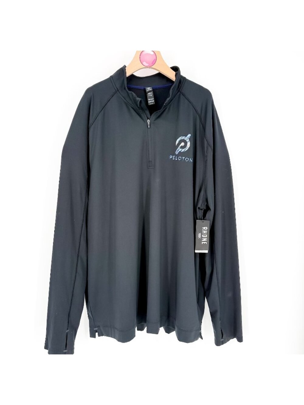 Rhône Peloton Quarter Zip‎ Pullover Black Mens XXL Athletic Training Top NWT